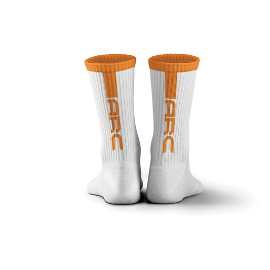WHITE SOCKS ORANGE