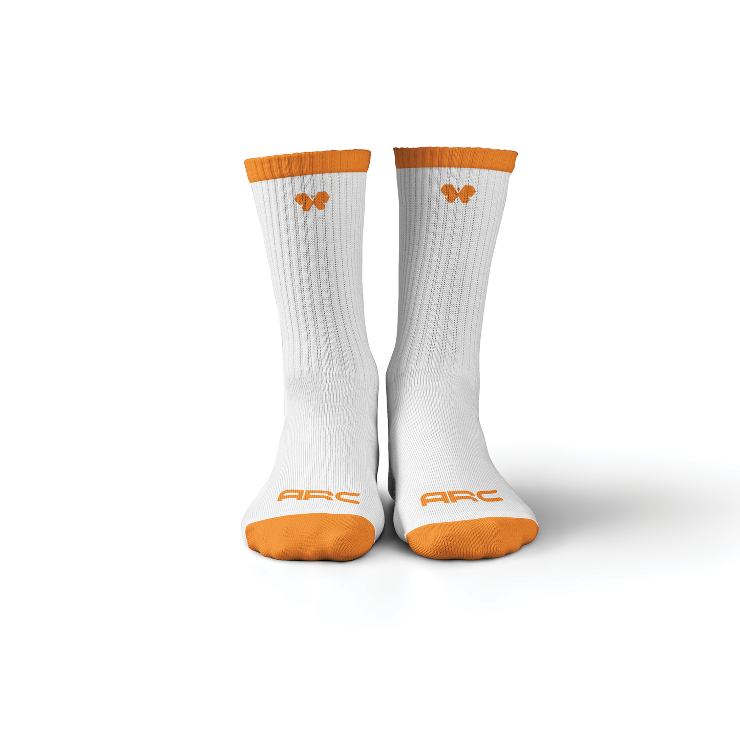 WHITE SOCKS ORANGE